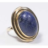 14K Yellow Gold & Lapis Ring