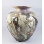 Abstract Pottery Vase Depicting Women