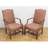 Pair George III Style Armchairs