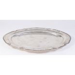 Egyptian Silver Oval Tray