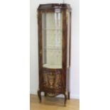 French Style Curved Glass Curio Cabinet