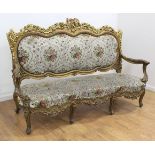 Rococo Style Giltwood Canape