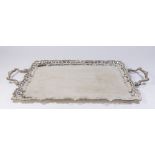 Egyptian Silver Tray with Handles