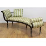 Regency Style Parcel Gilt Curved Window Bench