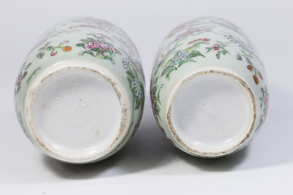 Pair Early Chinese Celadon Porcelain Vases - Image 4 of 4