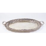 Egyptian Silver Oval Tray