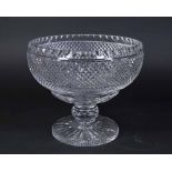 Irish Cut Glass Round Compote