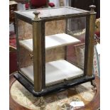 Bronze & Black Glass Display Cabinet