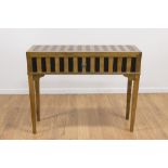 Neoclassic Style Gold & Black Painted Hall Console