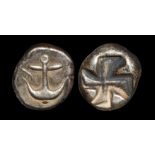 Ancient Greek Coins - Apollonia - Anchor Drachm