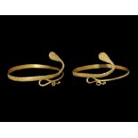 Egyptian Gold Serpent Bracelet