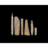 Stone Age Bone Awl and Implement Group