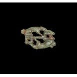 Roman Twin Hound-and-Hare Brooch