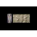 Western Asiatic Achaemenid Cylinder Seal with Hero