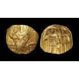 Ancient Byzantine Coins - John III - Gold John and Mary Hyperpyron