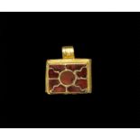 Frankish Gold Pendant with Garnets