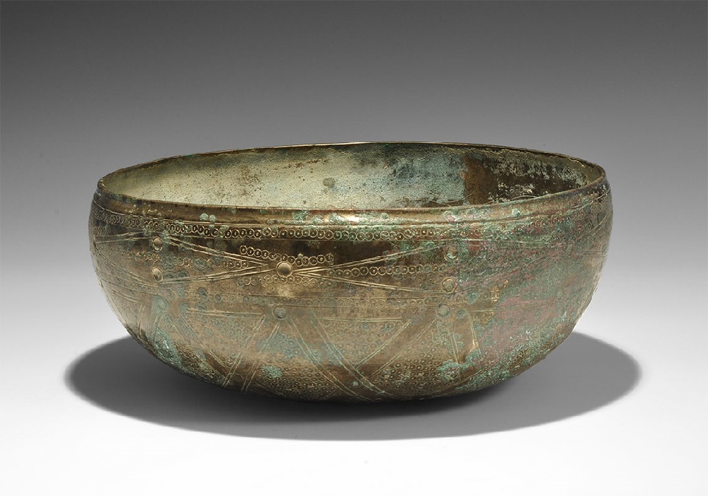 Western Asiatic Sassanian Bowl with Decoration