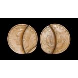 English Milled Coins - George VI - 1945- Mistruck Halfpenny