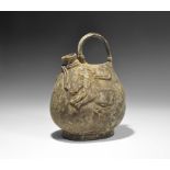 Chinese Flask with Horses