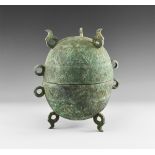 Chinese Large Lidded Urn