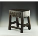 Antique Carved Box Stool