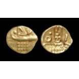 World Coins - India - Dutch - Cochin - Vira Raya - Gold Fanam