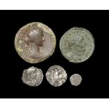 Ancient Roman Imperial to Tudor - Lucilla to Eizabeth I - Mixed Coin Group [5]