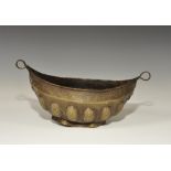 Islamic Style Bronze Scaphoid Bowl