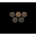 World Coins - Portugal - John V, Joseph I and Maria I - 10 Reis Group [5]