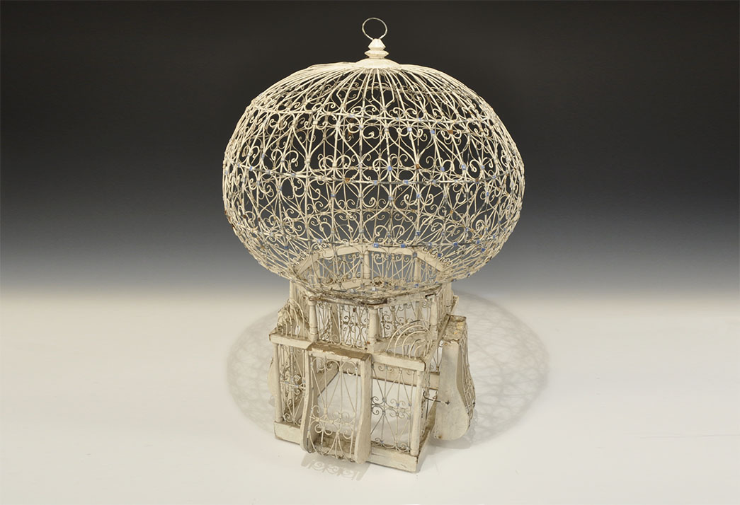 Antique French Minaret Wire Birdcage