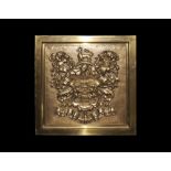 Vintage Brass O'Kelly Armorial Panel