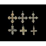 Byzantine Enamelled Cross Pendant Group