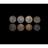 English Milled Coins - George III to Victoria - 1797-1893 - Copper Coins Group [8]