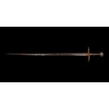 Medieval Sword with Double-Looped Guard