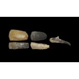 Stone Age Danish Axehead and Bone Group