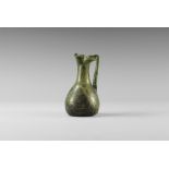 Roman Green Handled Bottle