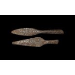 Viking Socketted Spearhead Pair