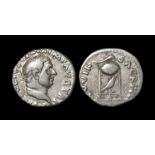 Ancient Roman Imperial Coins - Vitellius - Altar with Raven Denarius
