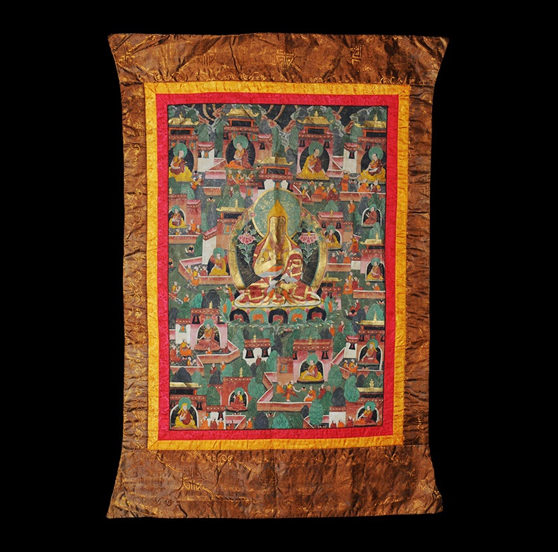 Tibetan Thanka with Tsongkhapa