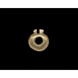 Bronze Age Anatolian Gold Ring Idol