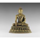 Sino-Tibetan Gilt Medicine Buddha Figure