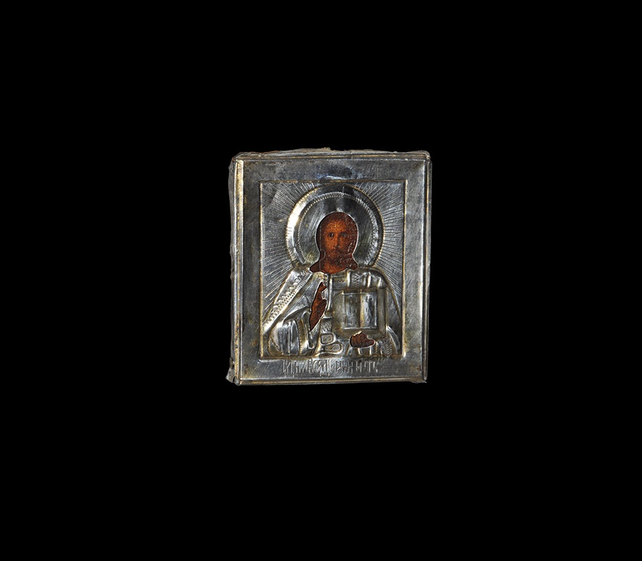 Post Medieval Russian Baptismal Icon with Christ Pantocrator