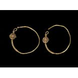 Western Asiatic Gold Earring Pair