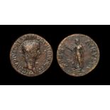 Ancient Roman Imperial Coins - Claudius - Spes Sestertius