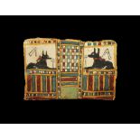 Egyptian Cartonnage Panel with Anubis