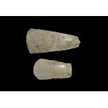 Stone Age Thick-Butted Polished Axehead Pair