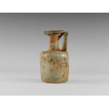 Roman Pale Green Cylindrical Bottle