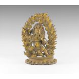 Tibetan Gilt Vajrapani Figurine