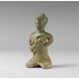 Thai Seated Mother and Child Figurine