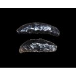 Stone Age Knapped Knife Blade Pair